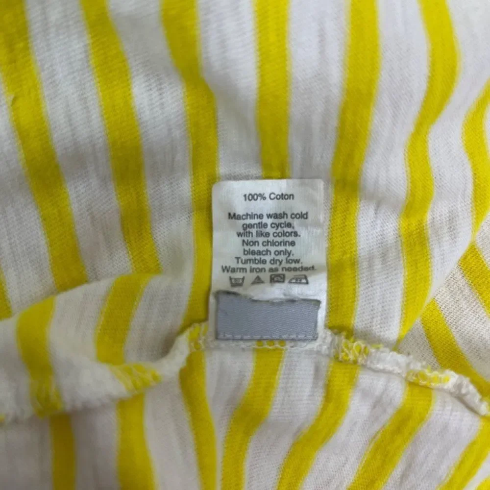 J. Crew Painter Zip Tee in Sunny Yellow Stripe